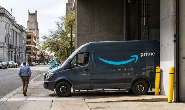 An Amazon Prime delivery van in downtown New Orleans, Louisiana. 25 Delivery Companies and Their Business Models