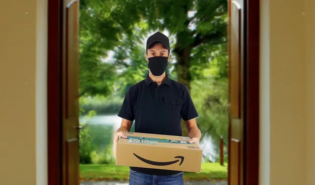 delivery, man, package, courier, parcel, order, amazon, online, shopping, front door, door, open, delivery, courier, courier, courier, courier, courier, amazon. Local delivery sales and proposal guide for 2027
