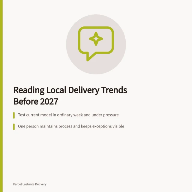 Card on local delivery trends, testing current model and SBA guidance. Reading local delivery trends before they reach your books for 2027