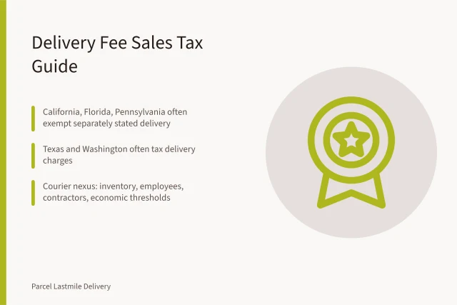 Card: delivery fee sales tax rules by state, courier nexus, taxable charges. What local delivery businesses should know about state sales tax on delivery fees